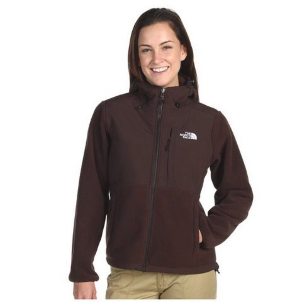 North Face Hooded Brown Polartec® Fleece - XS